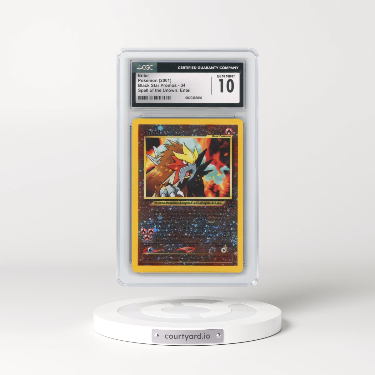 1999 Black Star Promos #34 Entei - Reverse Holo Spell of the Unown: Entei () (CGC 10 GEM MINT)