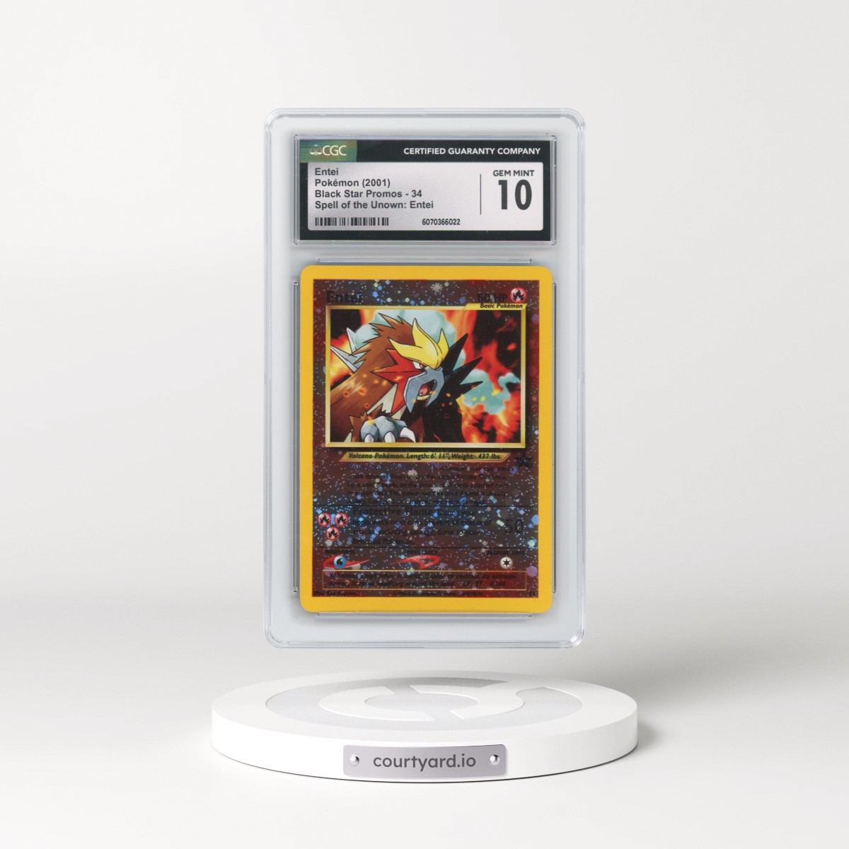 1999 Black Star Promos #34 Entei - Reverse Holo Spell of the Unown: Entei () (CGC 10 GEM MINT)