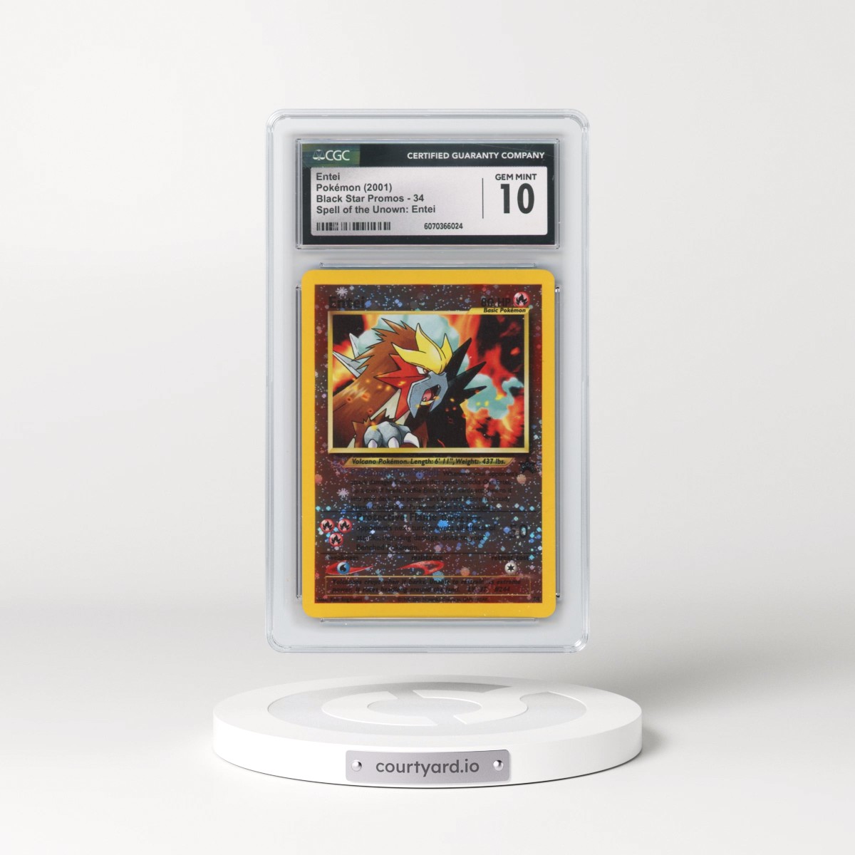 1999 Black Star Promos #34 Entei - Reverse Holo Spell of the Unown: Entei () (CGC 10 GEM MINT)