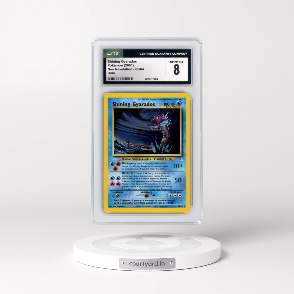 2001 Neo Revelation #65/64 Shining Gyarados - Holo (CGC 8 NM-MT)