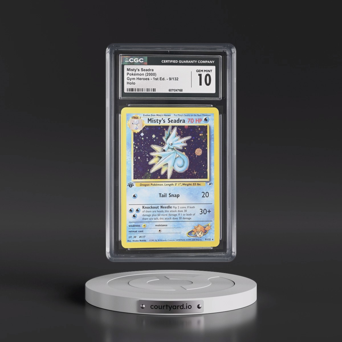 2000 Gym Heroes #9/132 Misty's Seadra - 1st Edition Holo (CGC 10 GEM MINT)