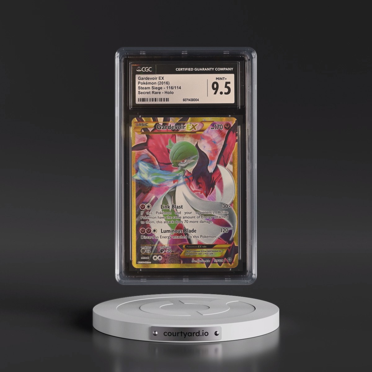 2016 Steam Siege #116/114 Gardevoir EX - Secret Rare Holo (CGC 9.5 MINT+)