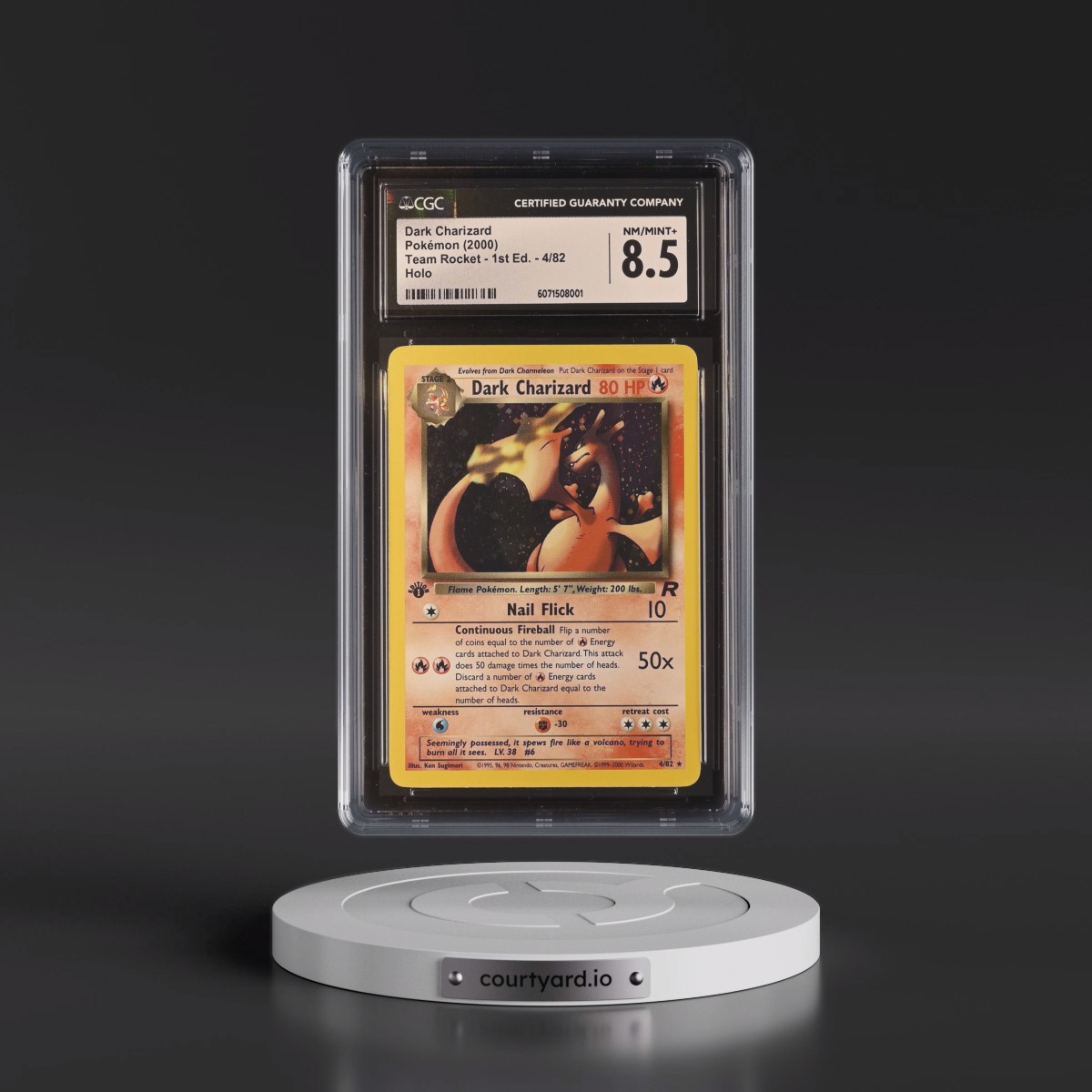 2000 Team Rocket #4/82 Dark Charizard - 1st Edition Holo (CGC 8.5 NM-MT+)
