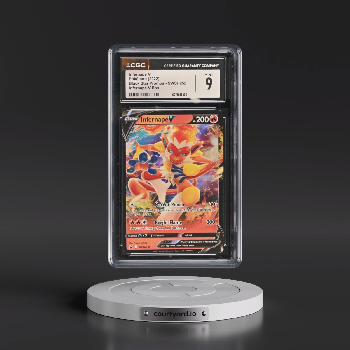 2017 Black Star Promos - Sword & Shield #SWSH252 Infernape V - Holo Infernape V Box (CGC 9 MINT)