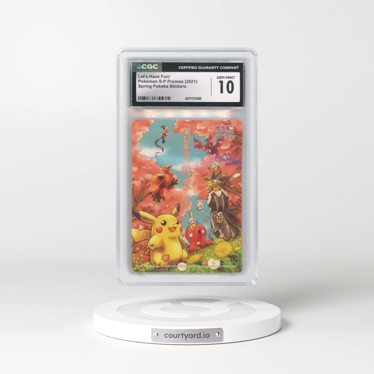 2020 Pokémon Japanese S-P Promos - Japanese Let's Have Fun! - Spring Pokeka Stickers (CGC 10 GEM MINT)