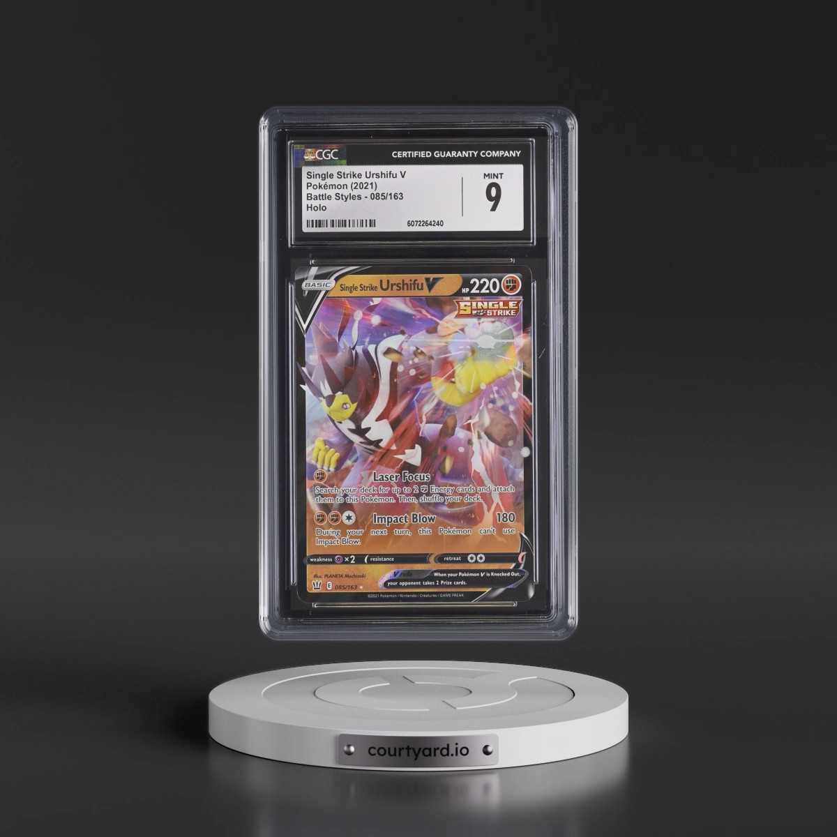 2021 Battle Styles #085/163 Single Strike Urshifu V - Holo (CGC 9 MINT)