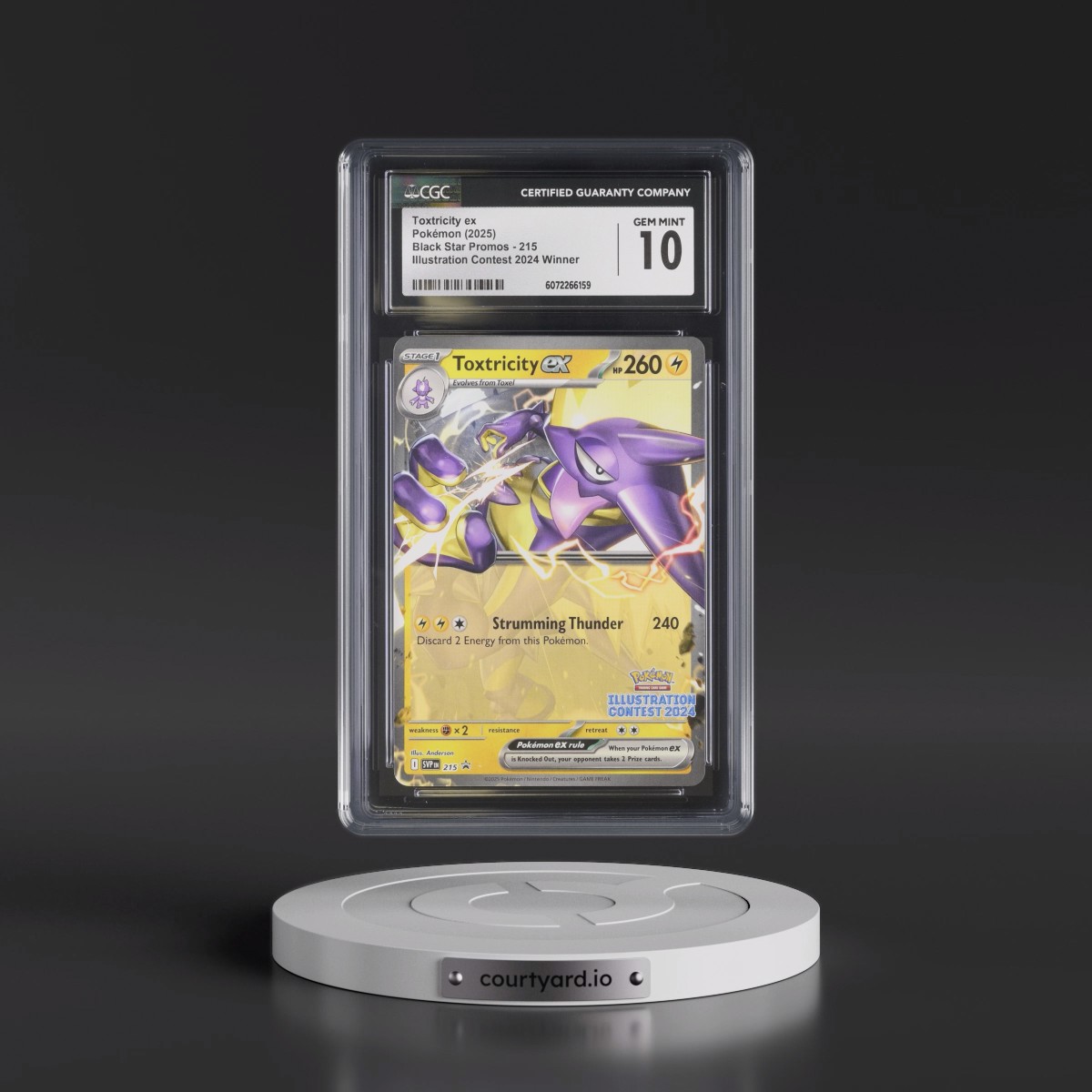 2023 Black Star Promos - Scarlet & Violet SVP EN #215 Toxtricity ex - Illustration Contest 2024 Winner (CGC 10 GEM MINT)
