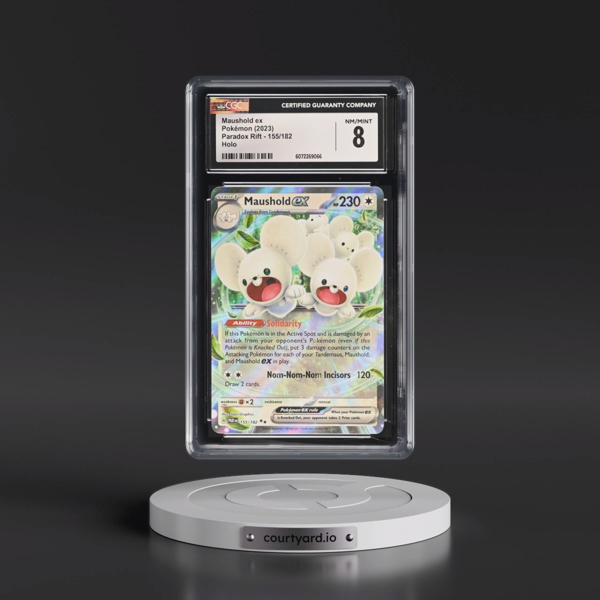 2023 Paradox Rift - PAR EN #155/182 Maushold ex - Holo (CGC 8 NM-MT)