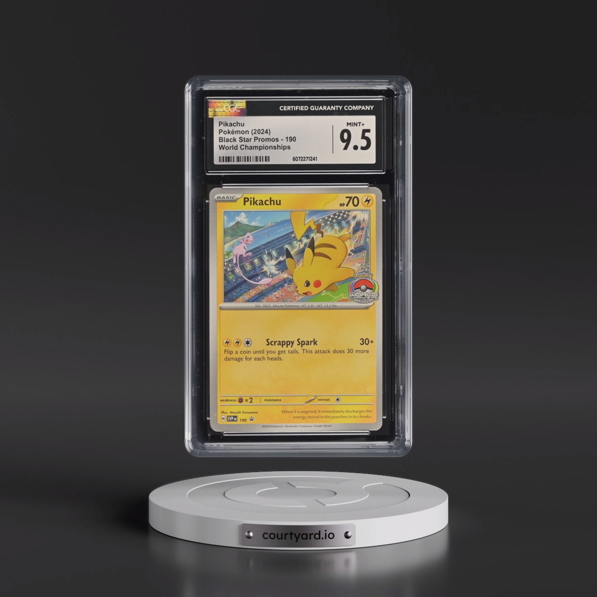 2023 Black Star Promos - Scarlet & Violet SVP EN #190 Pikachu - World Championships (CGC 9.5 MINT+)