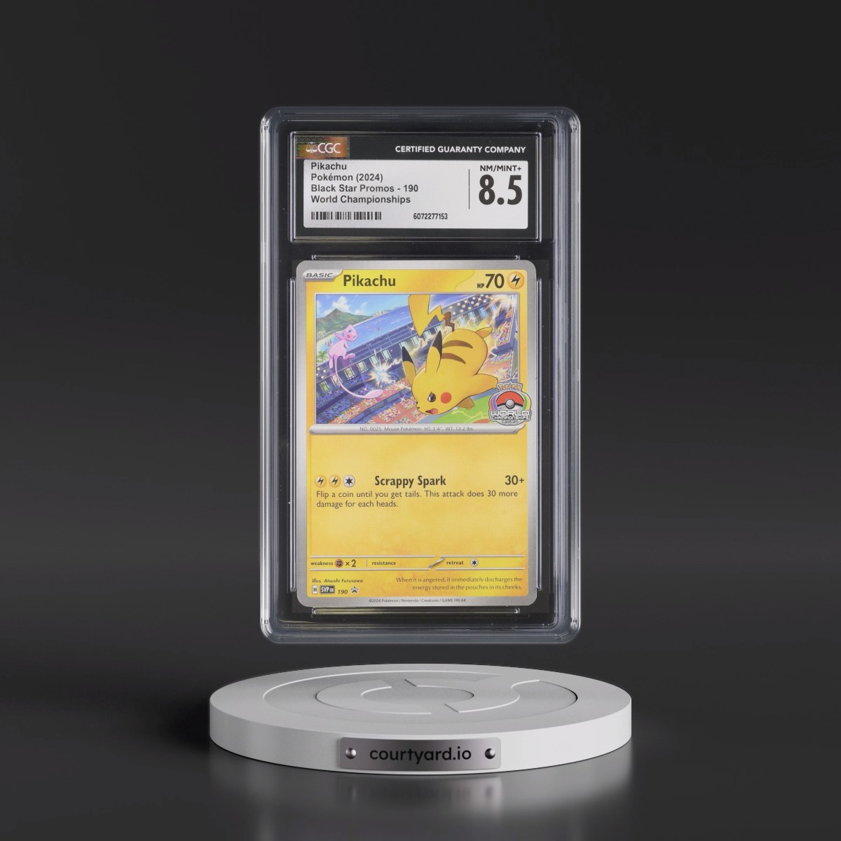 2023 Black Star Promos - Scarlet & Violet SVP EN #190 Pikachu - World Championships (CGC 8.5 NM-MT+)