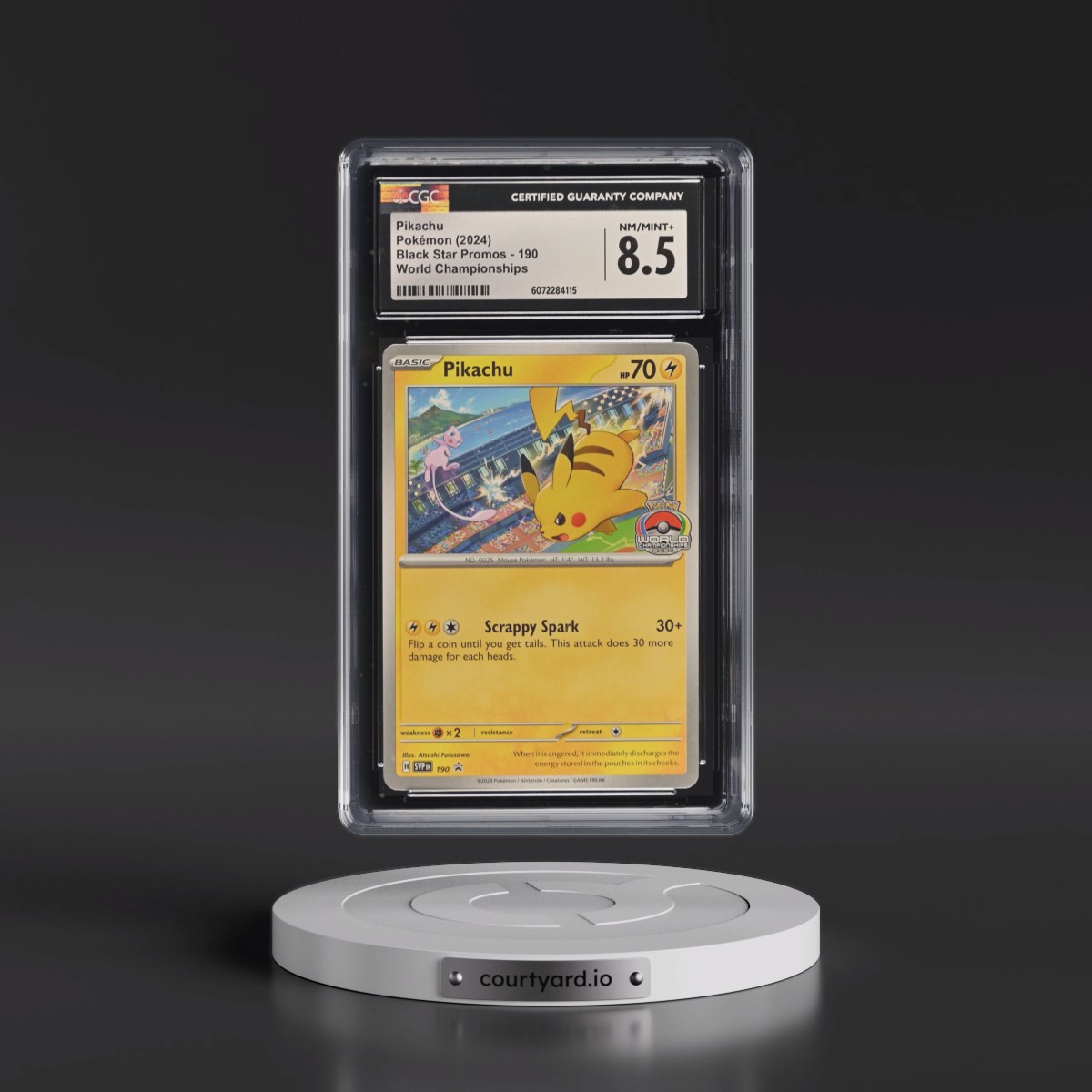 2023 Black Star Promos - Scarlet & Violet SVP EN #190 Pikachu - World Championships (CGC 8.5 NM-MT+)