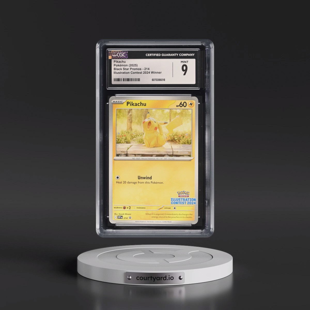 2023 Black Star Promos - Scarlet & Violet SVP EN #214 Pikachu - Illustration Contest 2024 Winner (CGC 9 MINT)
