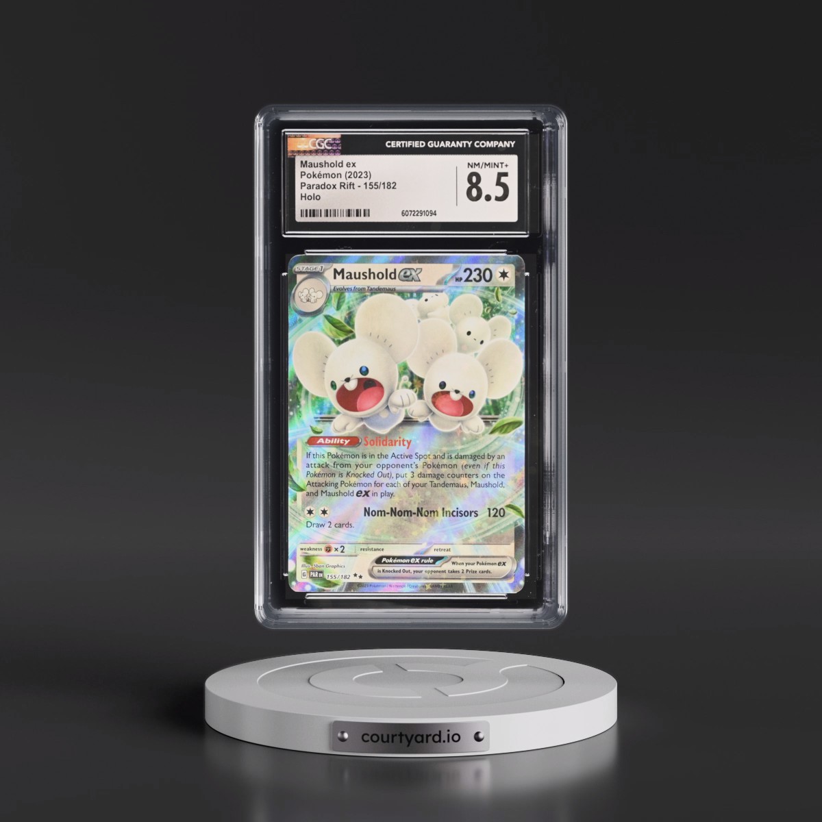 2023 Paradox Rift - PAR EN #155/182 Maushold ex - Holo (CGC 8.5 NM-MT+)