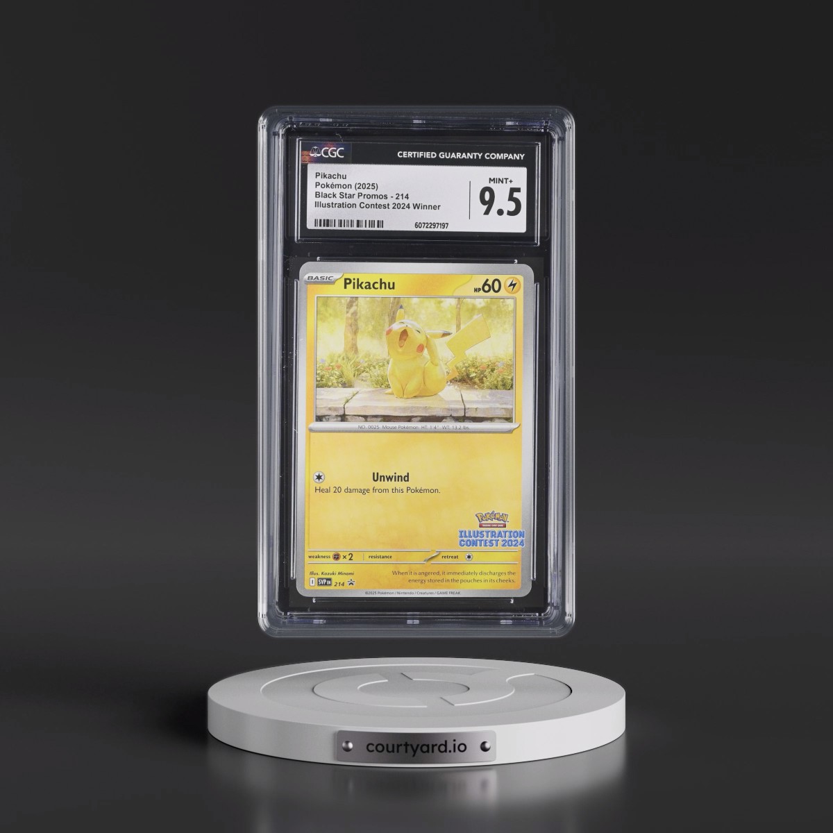 2023 Black Star Promos - Scarlet & Violet SVP EN #214 Pikachu - Illustration Contest 2024 Winner (CGC 9.5 MINT+)