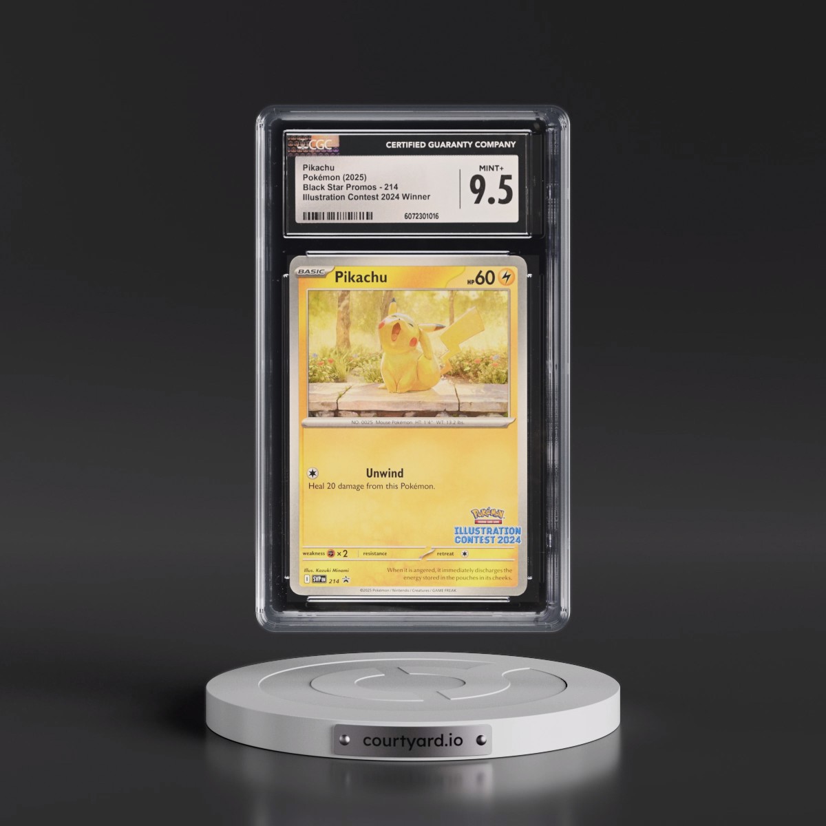 2023 Black Star Promos - Scarlet & Violet SVP EN #214 Pikachu - Illustration Contest 2024 Winner (CGC 9.5 MINT+)