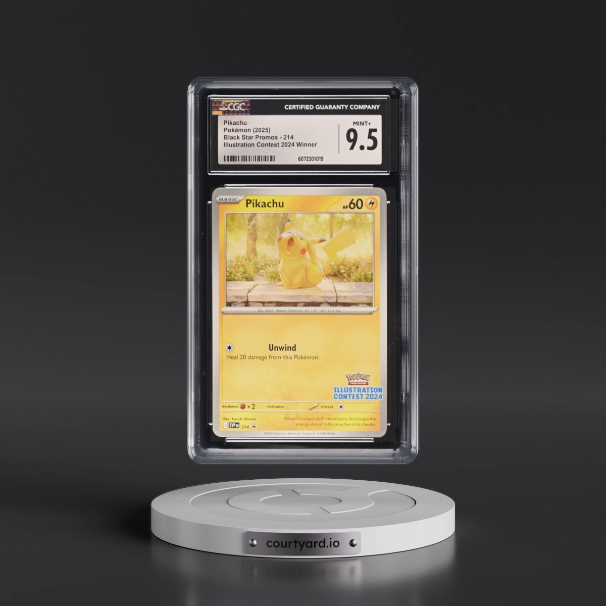 2023 Black Star Promos - Scarlet & Violet SVP EN #214 Pikachu - Illustration Contest 2024 Winner (CGC 9.5 MINT+)