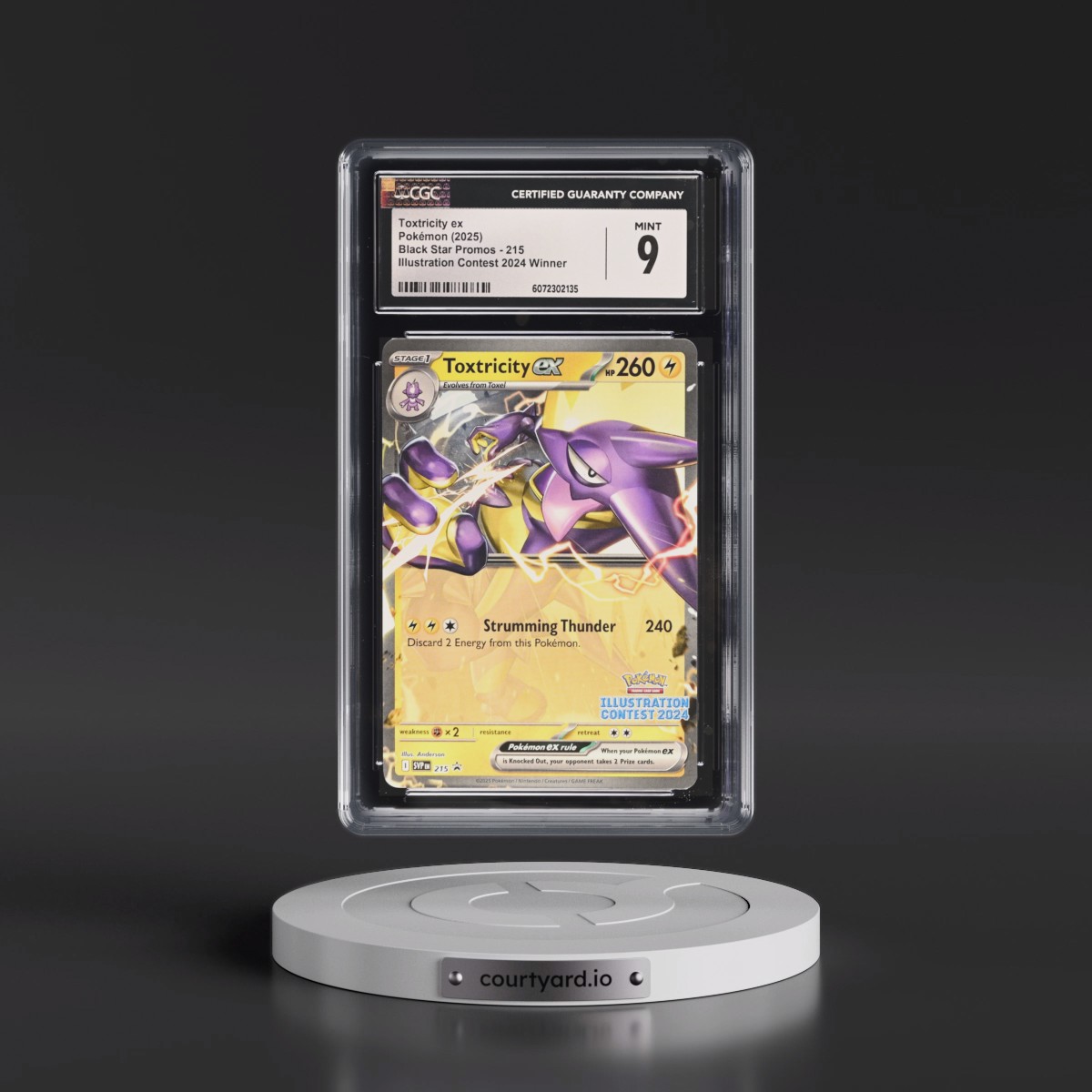 2023 Black Star Promos - Scarlet & Violet SVP EN #215 Toxtricity ex - Illustration Contest 2024 Winner (CGC 9 MINT)