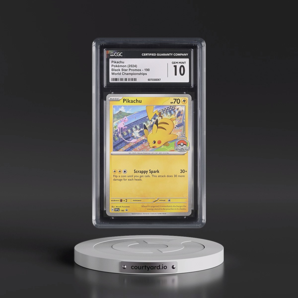 2023 Black Star Promos - Scarlet & Violet SVP EN #190 Pikachu - World Championships (CGC 10 GEM MINT)