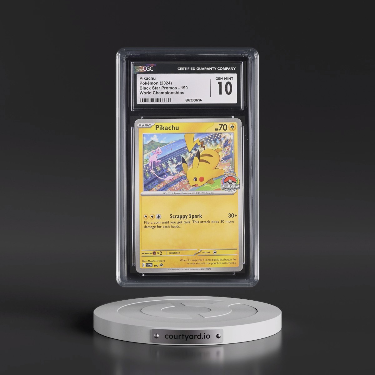 2023 Black Star Promos - Scarlet & Violet SVP EN #190 Pikachu - World Championships (CGC 10 GEM MINT)