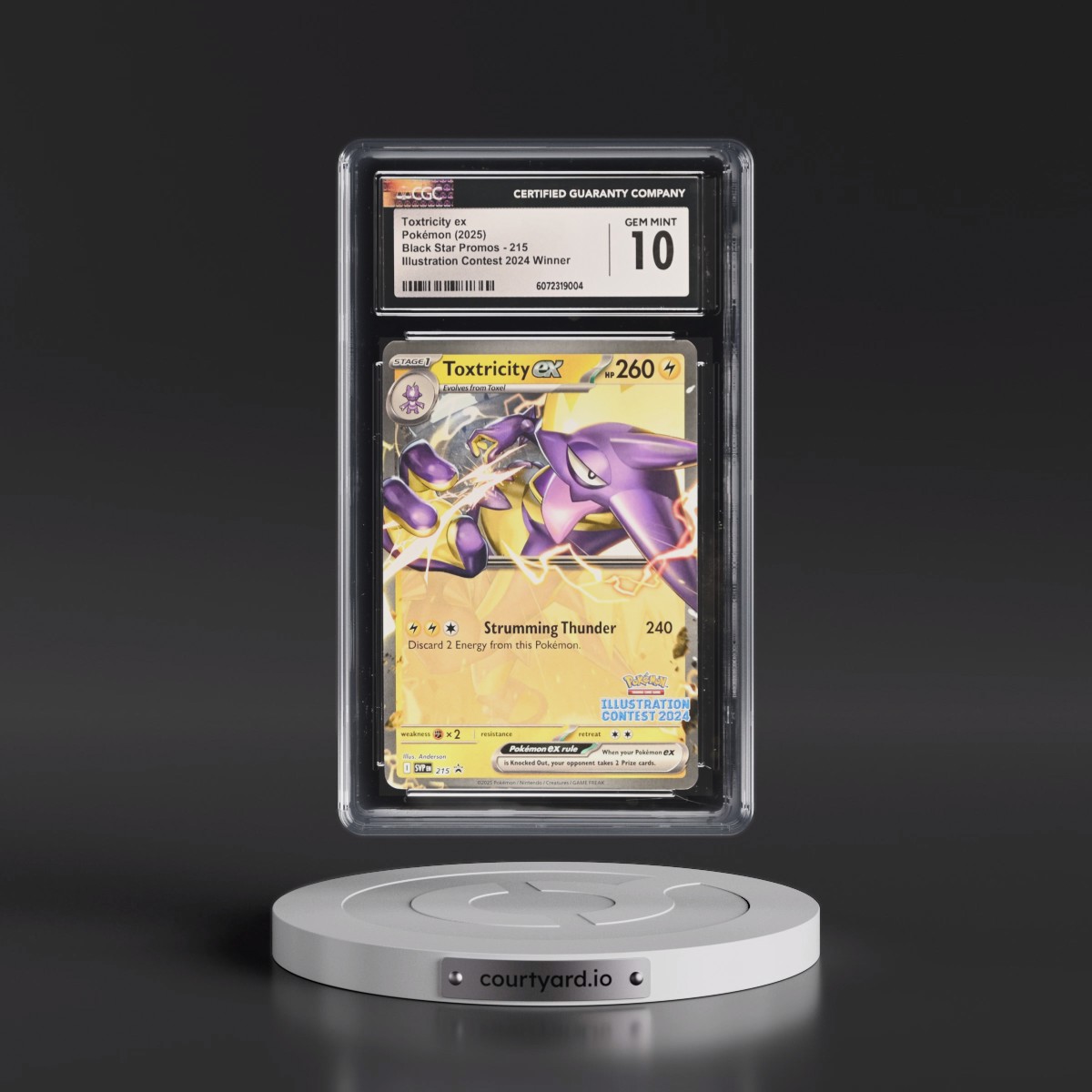 2023 Black Star Promos - Scarlet & Violet SVP EN #215 Toxtricity ex - Illustration Contest 2024 Winner (CGC 10 GEM MINT)