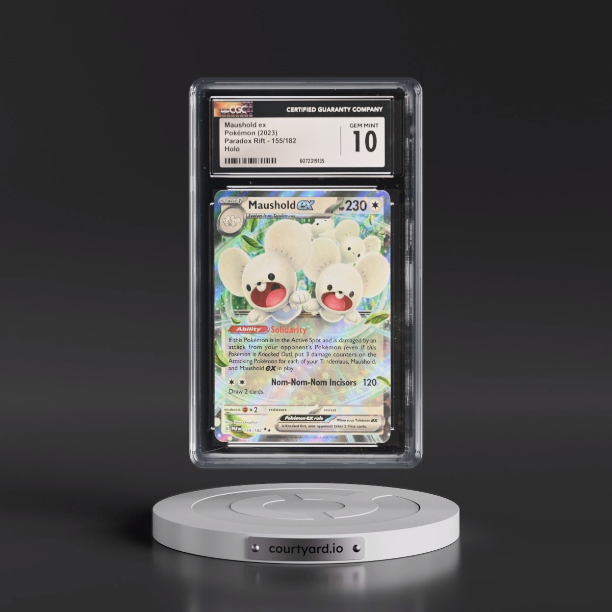 2023 Paradox Rift - PAR EN #155/182 Maushold ex - Holo (CGC 10 GEM MINT)