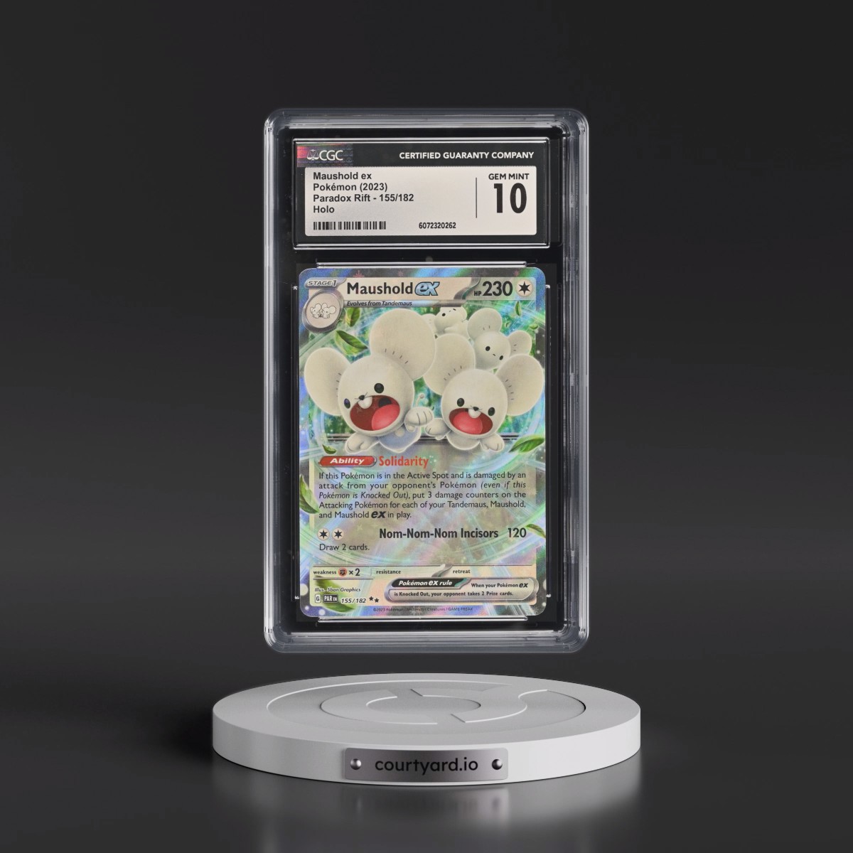 2023 Paradox Rift - PAR EN #155/182 Maushold ex - Holo (CGC 10 GEM MINT)