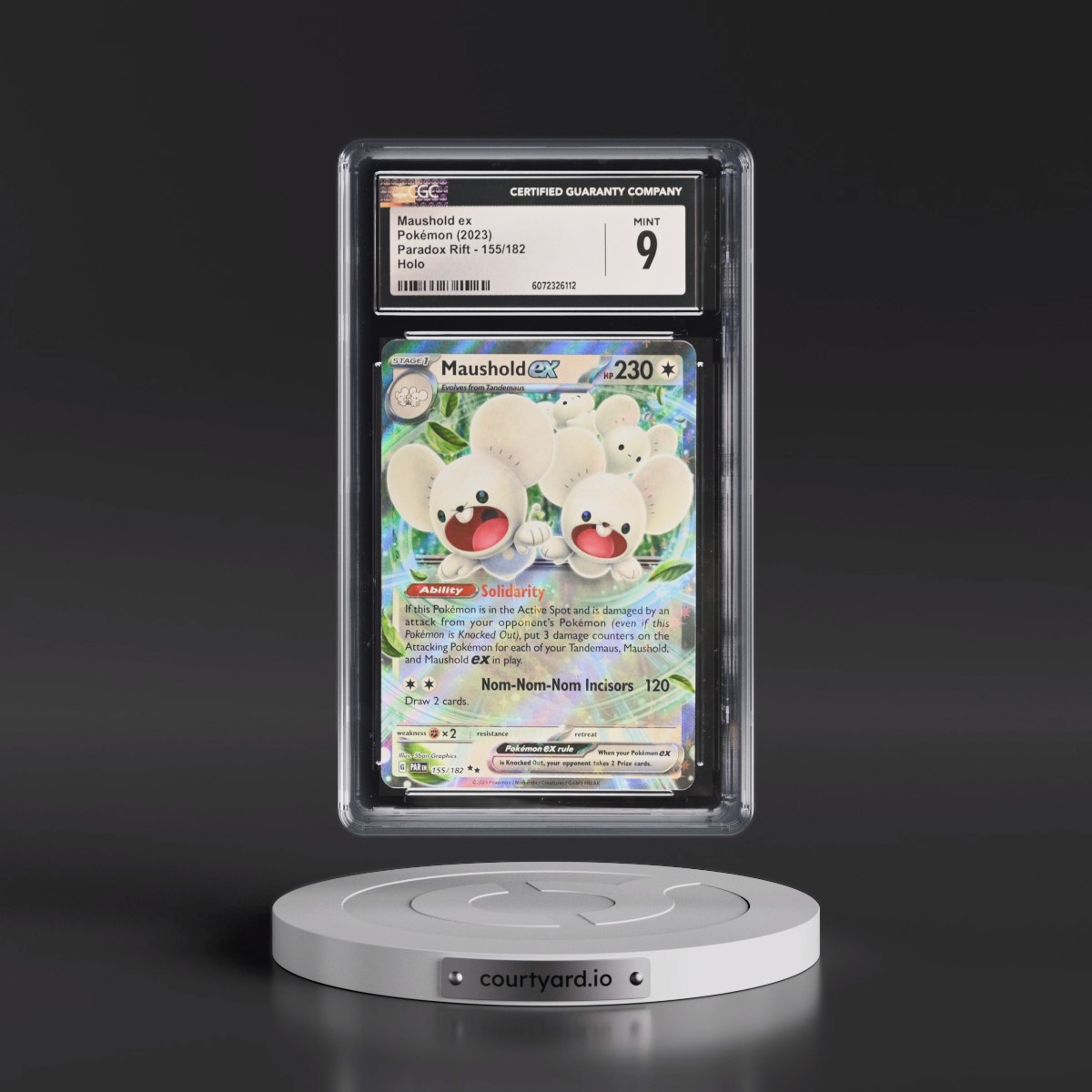 2023 Paradox Rift - PAR EN #155/182 Maushold ex - Holo (CGC 9 MINT)