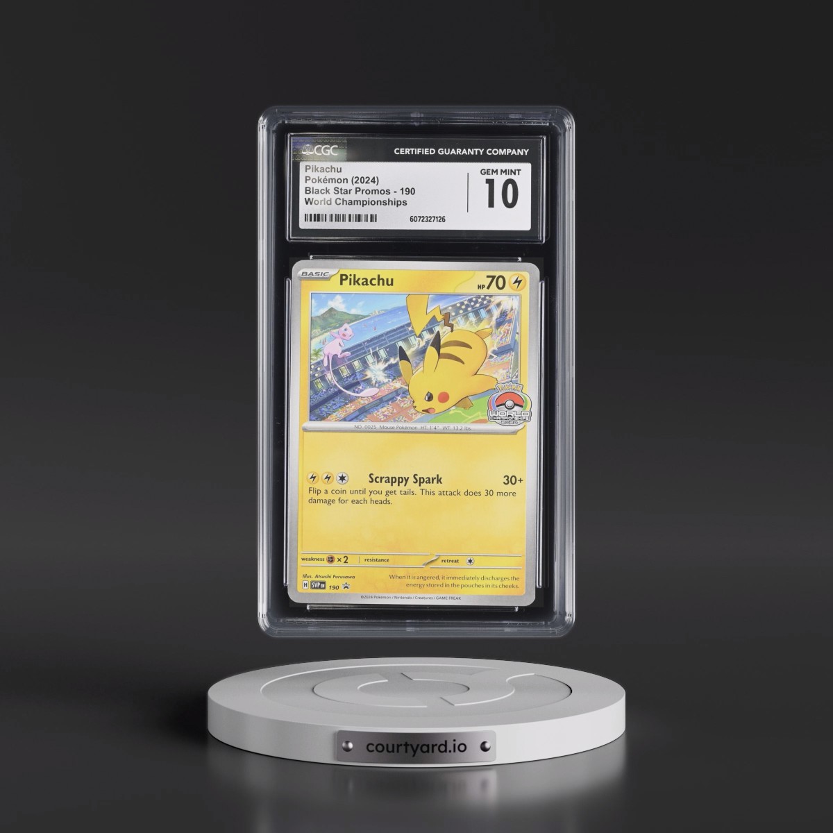 2023 Black Star Promos - Scarlet & Violet SVP EN #190 Pikachu - World Championships (CGC 10 GEM MINT)