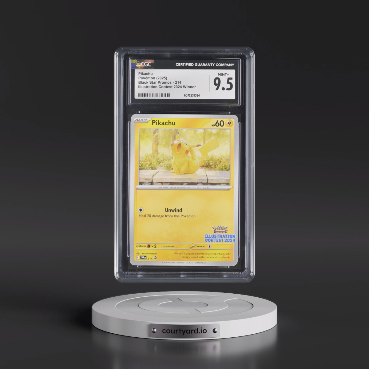 2023 Black Star Promos - Scarlet & Violet SVP EN #214 Pikachu - Illustration Contest 2024 Winner (CGC 9.5 MINT+)