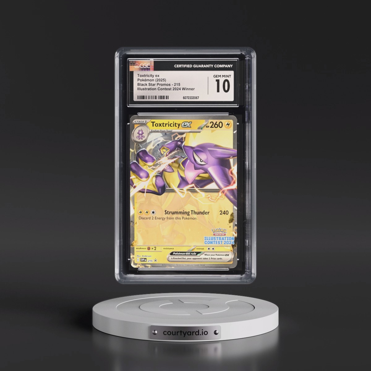 2023 Black Star Promos - Scarlet & Violet SVP EN #215 Toxtricity ex - Illustration Contest 2024 Winner (CGC 10 GEM MINT)