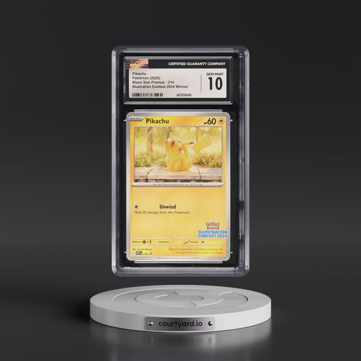 2023 Black Star Promos - Scarlet & Violet SVP EN #214 Pikachu - Illustration Contest 2024 Winner (CGC 10 GEM MINT)