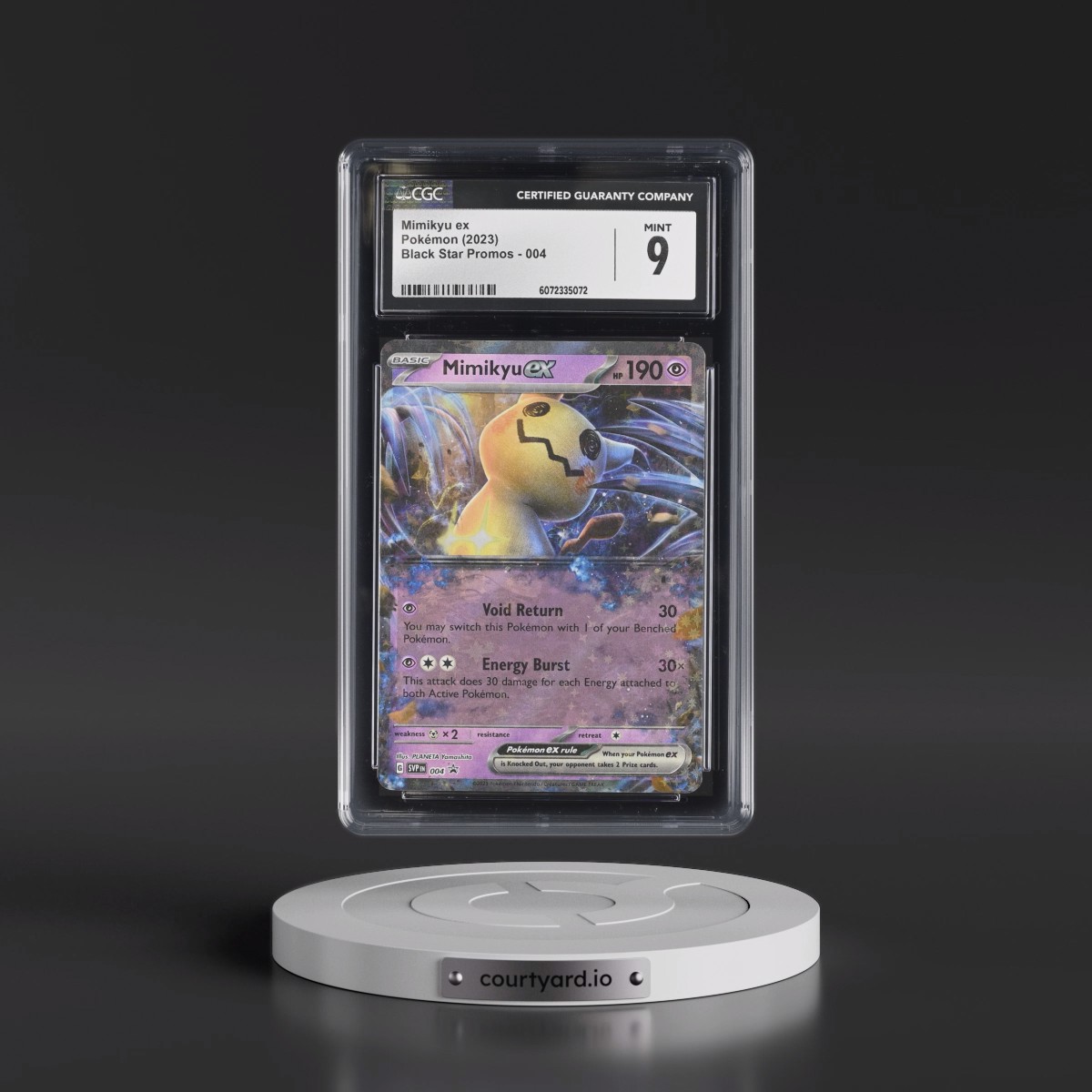 2023 Pokémon Svp EN-SV Black Star Promo #004 Mimikyu EX - Holo Mimikyu EX Sealed Product Promo (CGC 9 MINT)