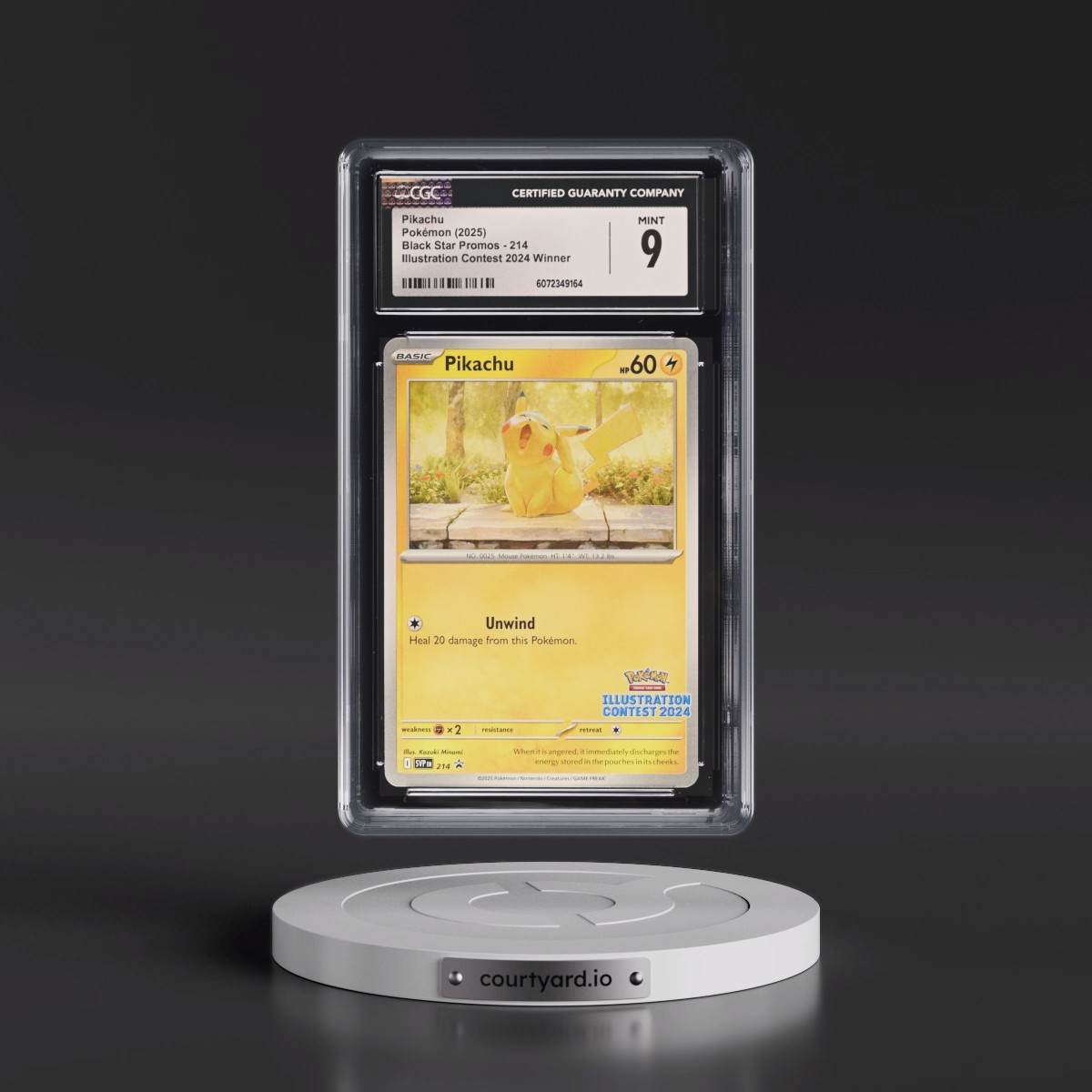 2023 Black Star Promos - Scarlet & Violet SVP EN #214 Pikachu - Illustration Contest 2024 Winner (CGC 9 MINT)