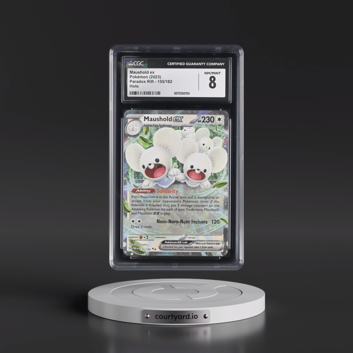 2023 Paradox Rift - PAR EN #155/182 Maushold ex - Holo (CGC 8 NM-MT)