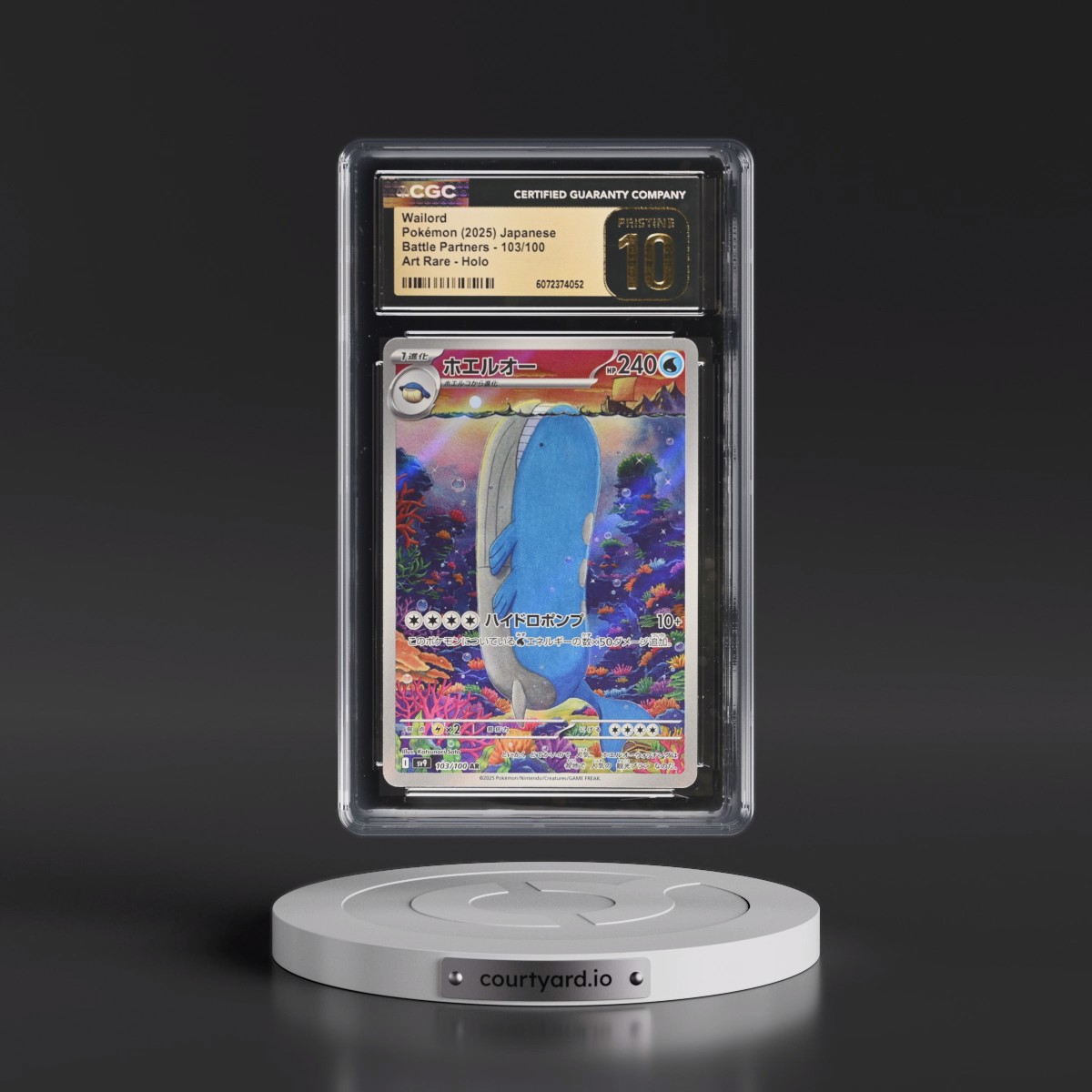 2025 Battle Partners - sv9 #103/100 Wailord - Art Rare Holo (CGC 10 PRISTINE)
