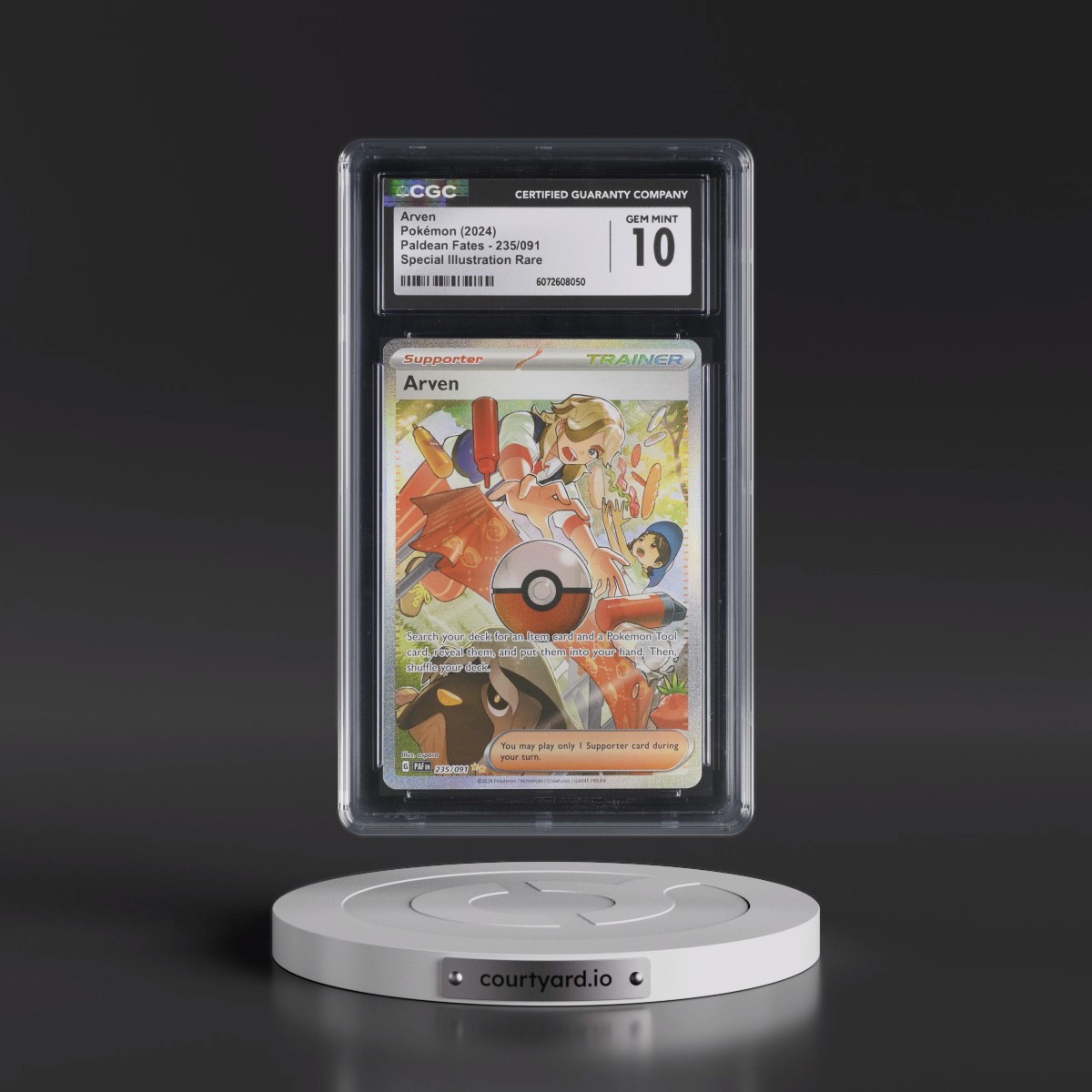 2024 Paldean Fates - PAF EN #235/091 Arven - Special Illustration Rare (Holo) (CGC 10 GEM MINT)