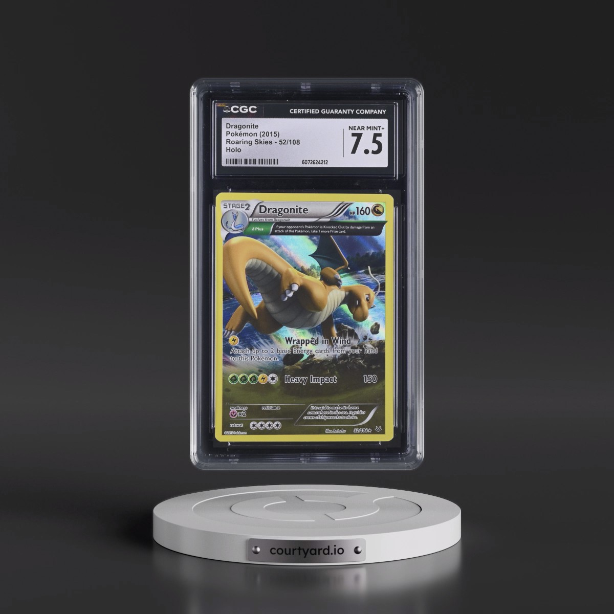 2015 Roaring Skies #52/108 Dragonite - Holo (CGC 7.5 NM+)