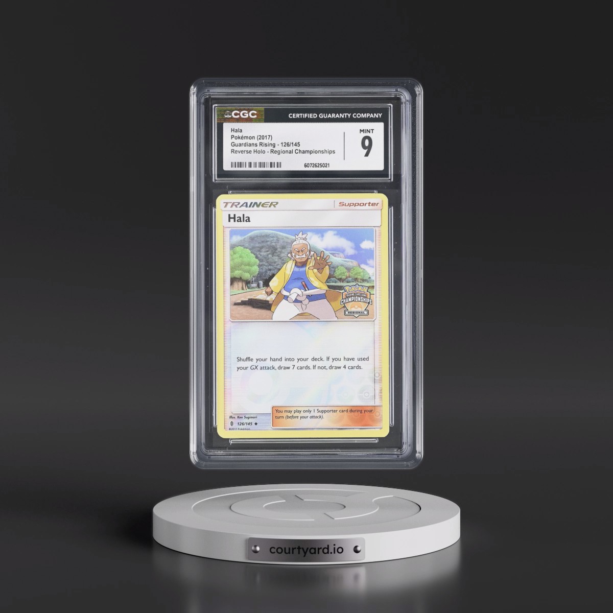 2017 Guardians Rising #126/145 Hala - Reverse Holo Regional Championships (CGC 9 MINT)