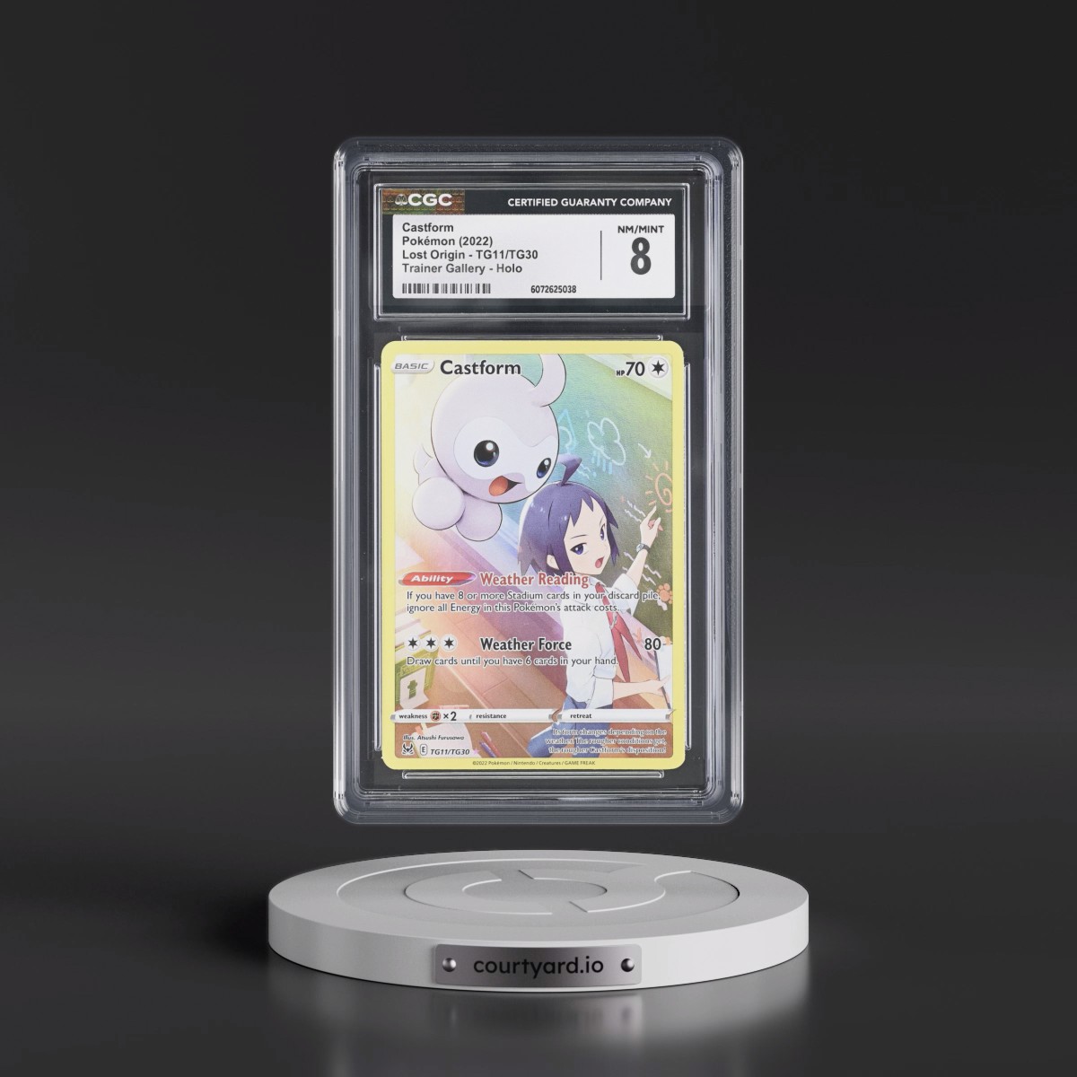 2022 Lost Origin #TG11/TG30 Castform - Trainer Gallery Holo (CGC 8 NM-MT)