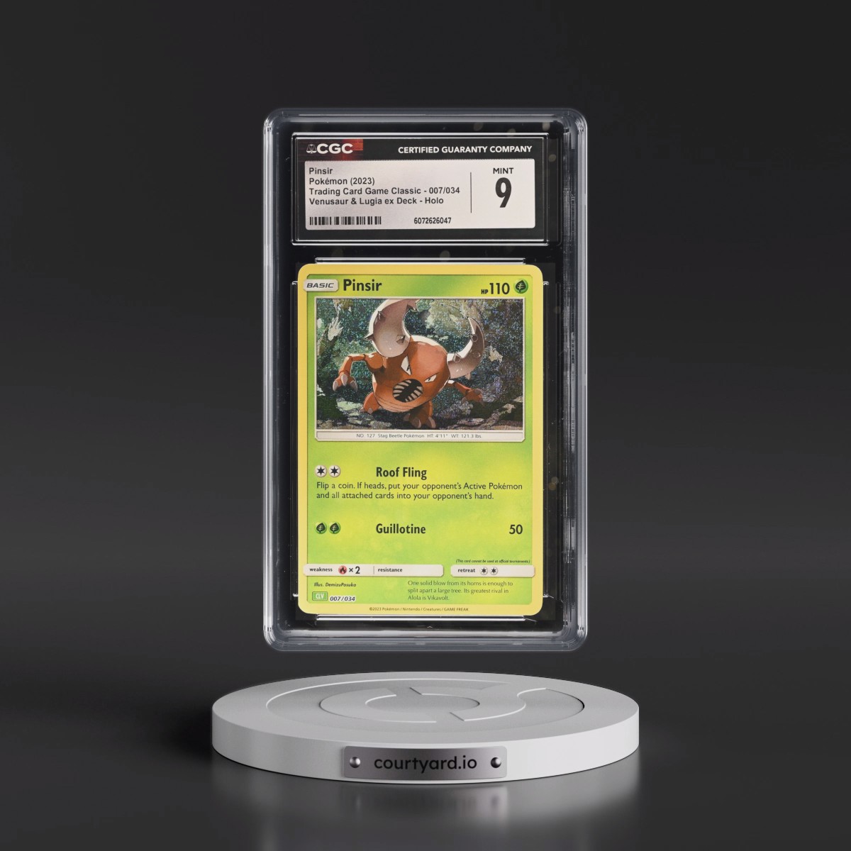 2023 Trading Card Game Classic - CLV, CLC, CLB #007/034 Pinsir - Venusaur & Lugia ex Deck - CLV Holo (CGC 9 MINT)