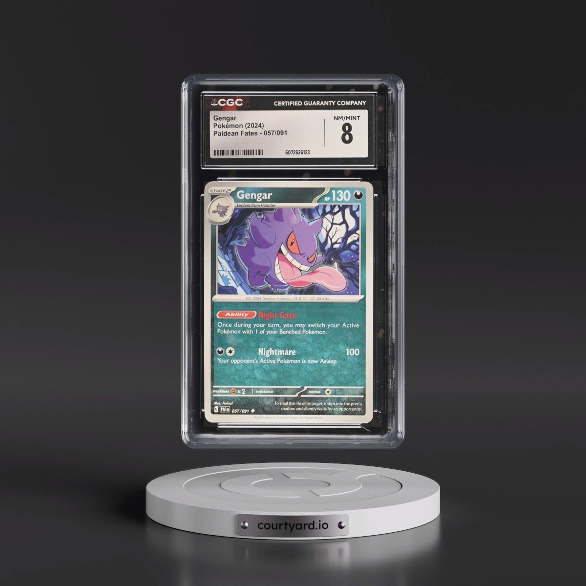 2024 Paldean Fates - PAF EN #057/091 Gengar (CGC 8 NM-MT)
