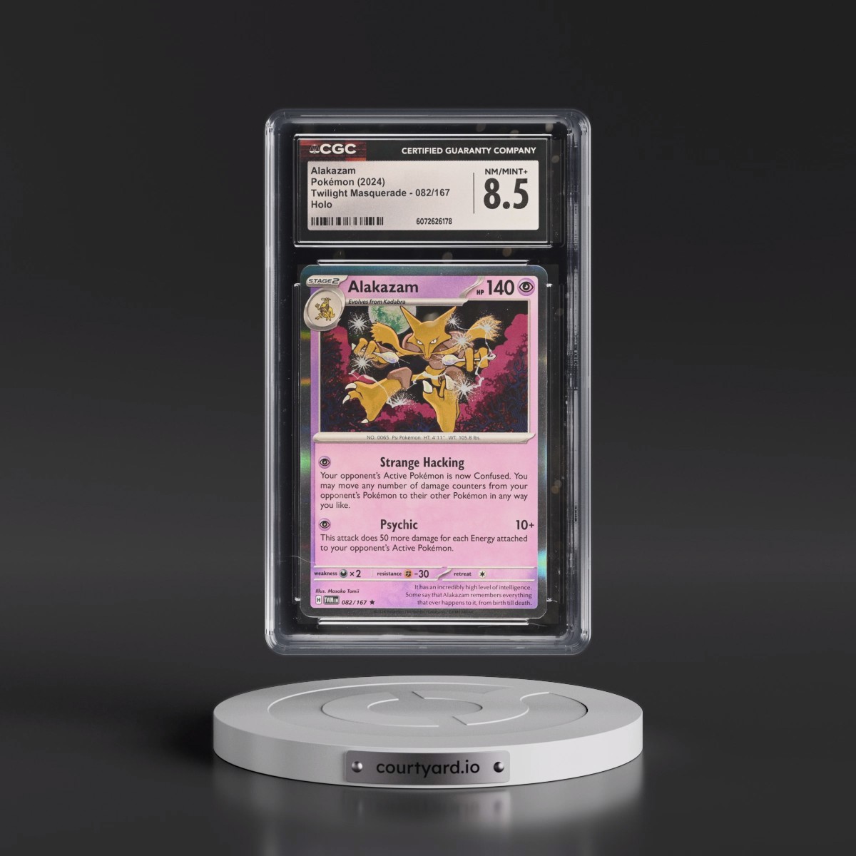 2024 Twilight Masquerade - TWM EN #082/167 Alakazam - Holo (CGC 8.5 NM-MT+)
