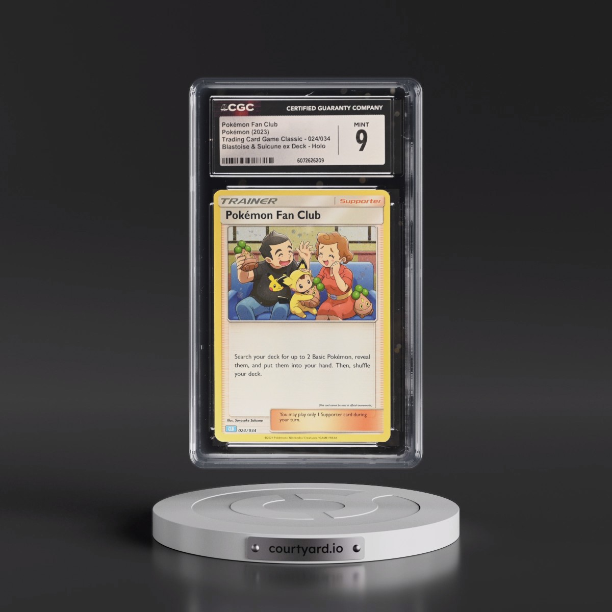 2023 Trading Card Game Classic - CLV, CLC, CLB #024/034 Pok^mon Fan Club - Blastoise &amp; Suicune ex Deck - CLB Holo (CGC 9 MINT)