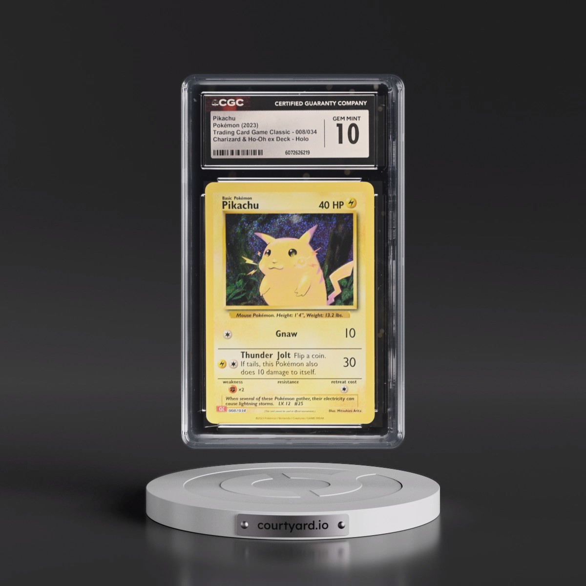 2023 Trading Card Game Classic - CLV, CLC, CLB #008/034 Pikachu - Charizard & Ho-Oh ex Deck - CLC Holo (CGC 10 GEM MINT)