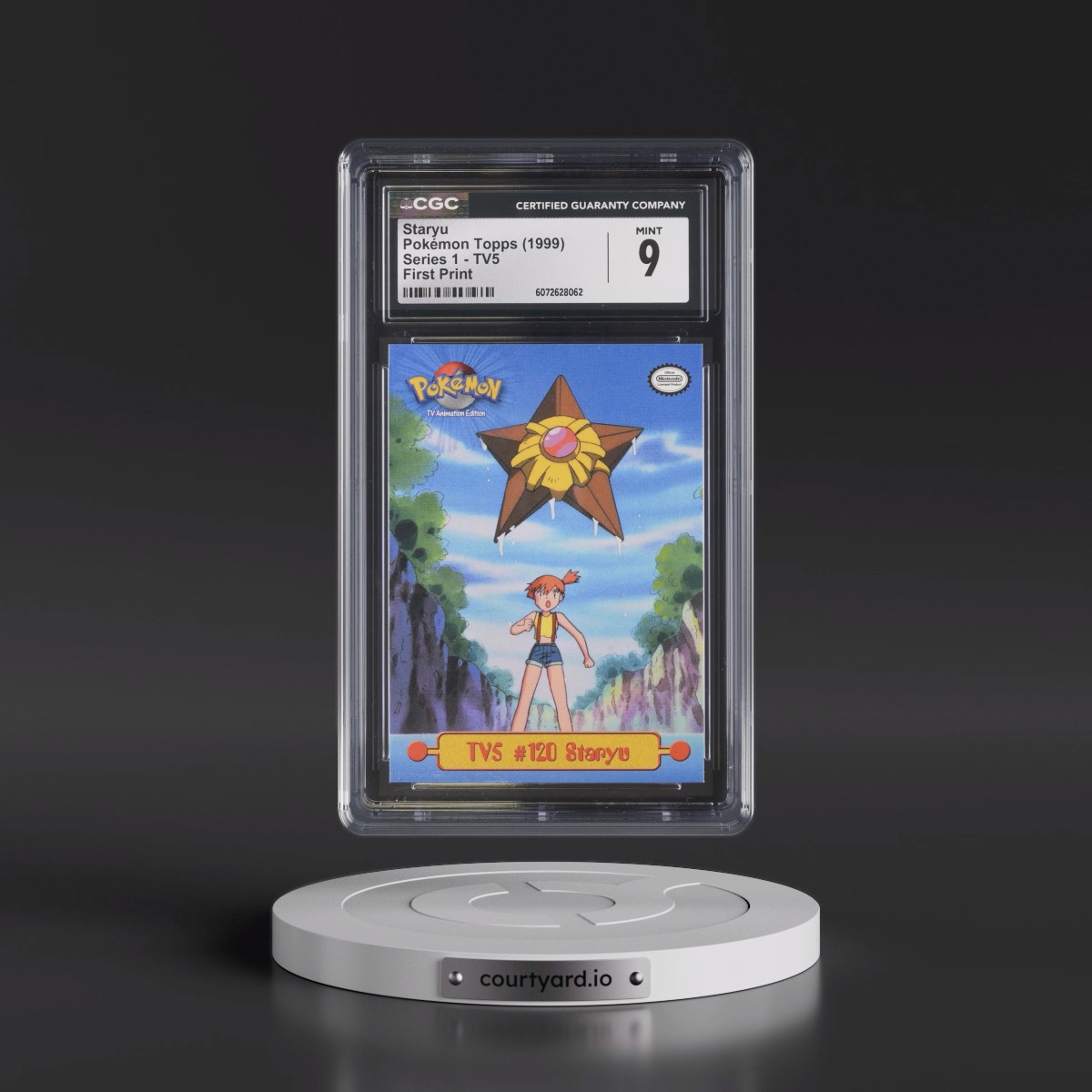1999 Series 1 (Oval Nintendo Seal) #TV5 Staryu - First Print (Blue Topps Logo) (CGC 9 MINT)