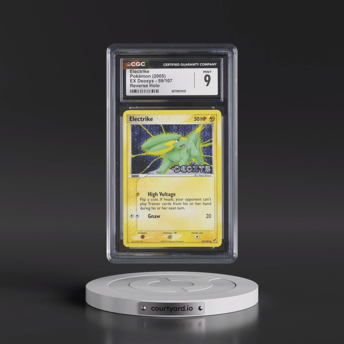 2005 Pokémon EX Deoxys #59 Electrike - Reverse Foil (CGC 9 MINT)