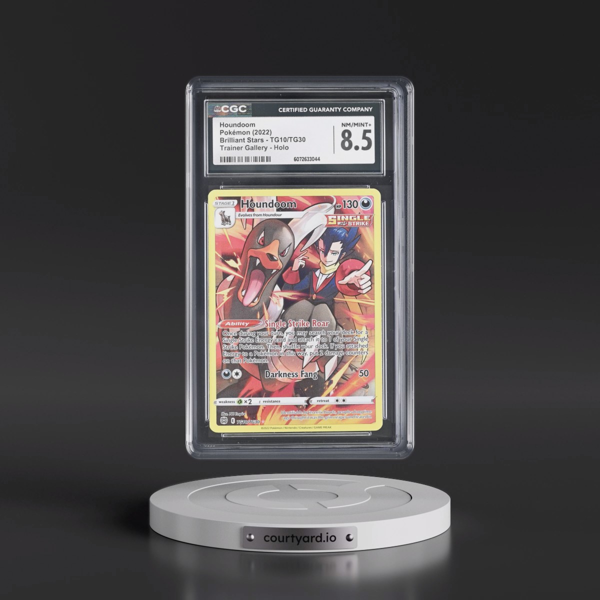 2022 Brilliant Stars #TG10/TG30 Houndoom - Trainer Gallery Holo (CGC 8.5 NM-MT+)