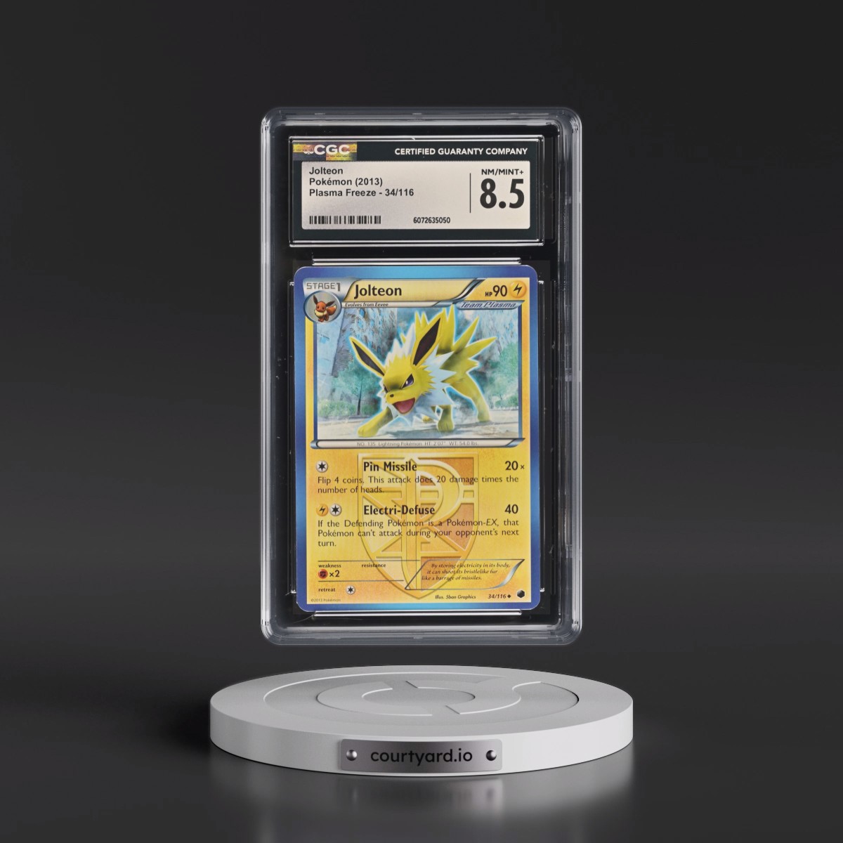 2013 Plasma Freeze #34/116 Jolteon (CGC 8.5 NM-MT+)
