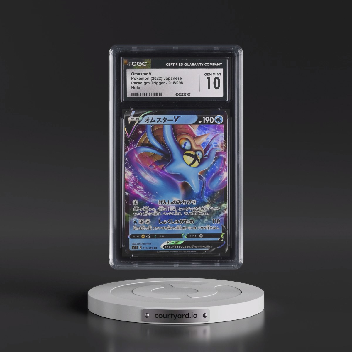 2022 Paradigm Trigger #018/098 Omastar V - Holo (CGC 10 GEM MINT)