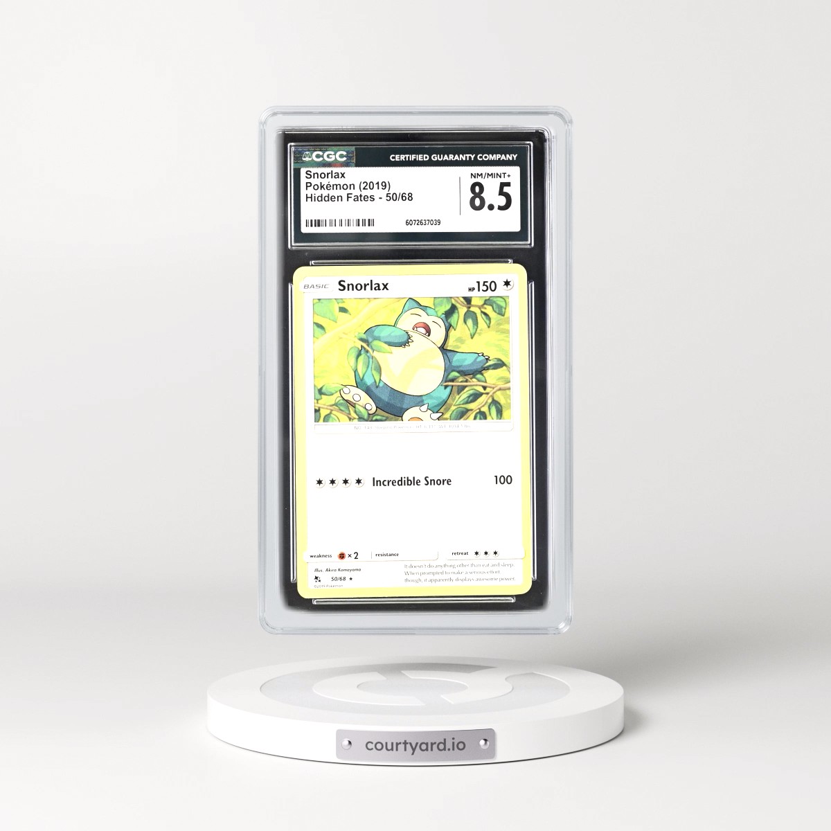 2019 Hidden Fates #50/68 Snorlax (CGC 8.5 NM-MT+)